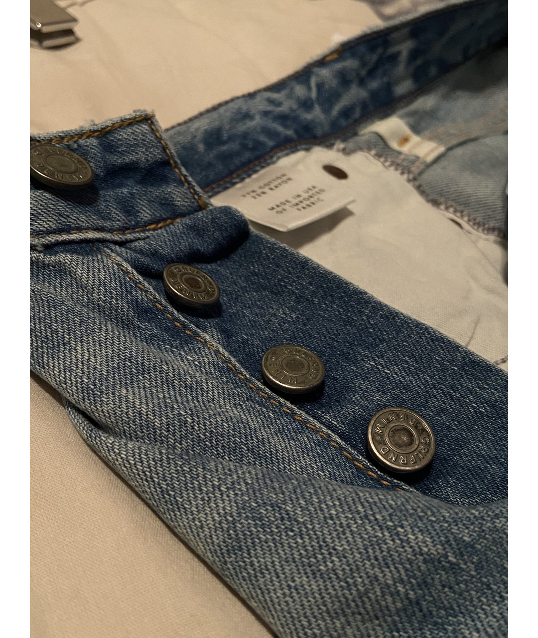 GRLFRND Голубые хлопковые джинсы слим, фото 6