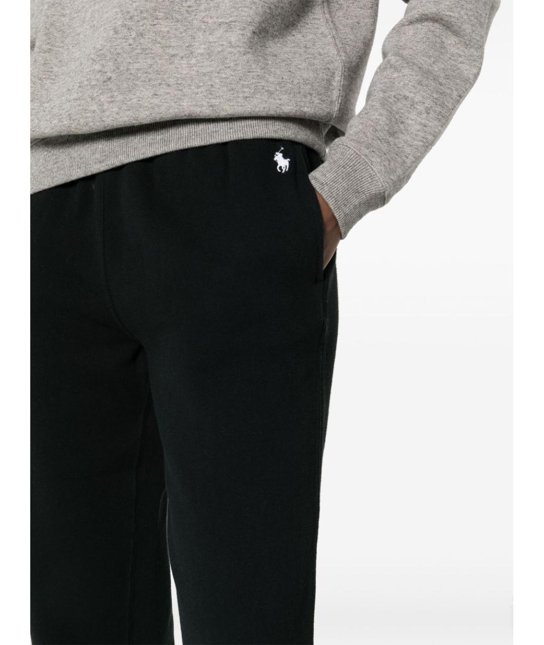 POLO RALPH LAUREN Черные хлопковые спортивные брюки и шорты, фото 4
