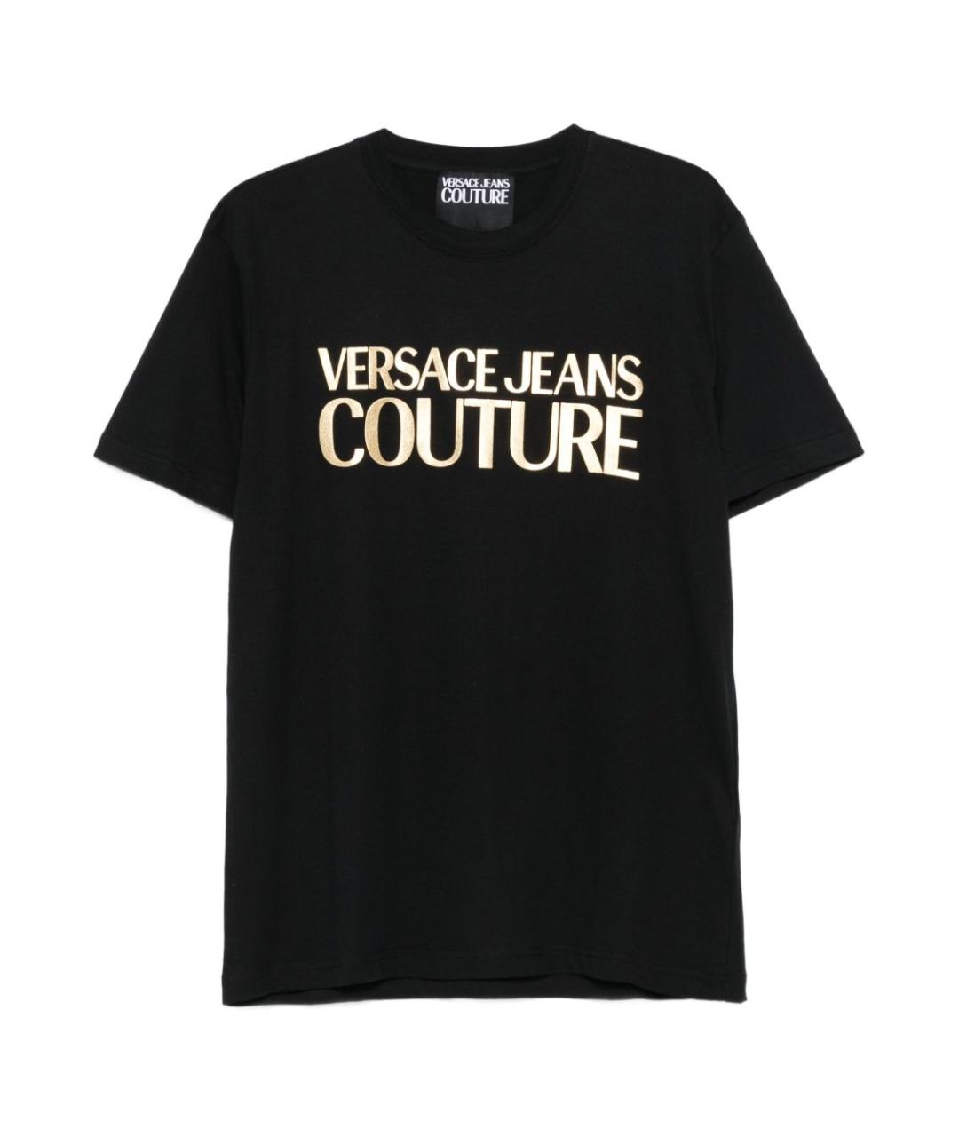 VERSACE JEANS COUTURE Черная хлопковая футболка, фото 1