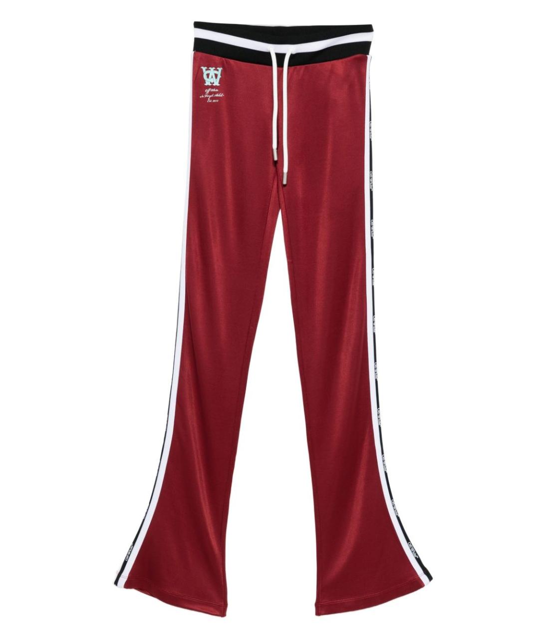 OFF-WHITE Красные прямые брюки, фото 1