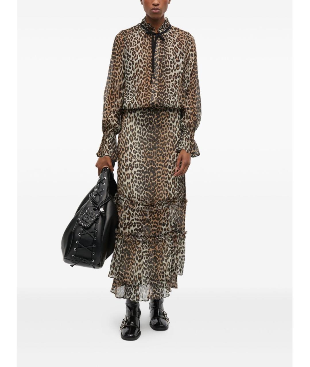 GANNI Мульти вискозная рубашка, фото 2