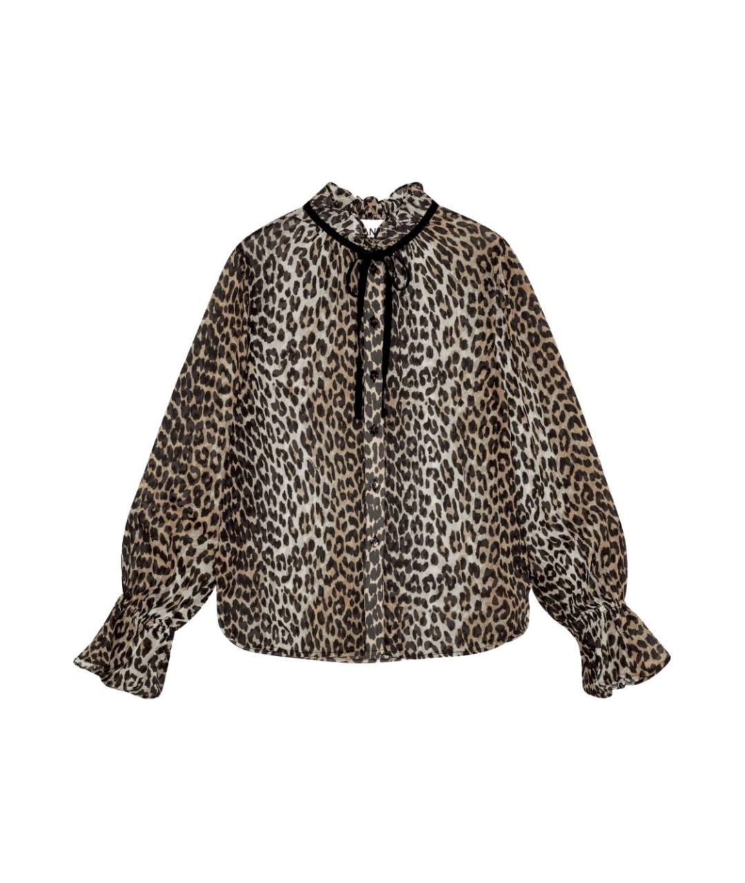 GANNI Мульти вискозная рубашка, фото 1