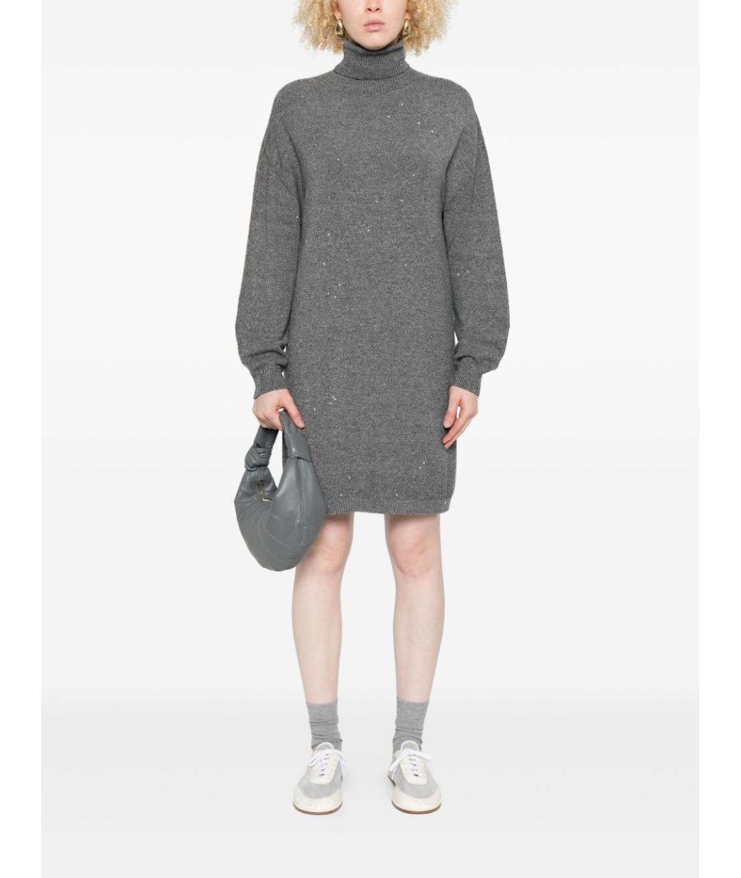 LIU JO Серое вискозное повседневное платье, фото 2