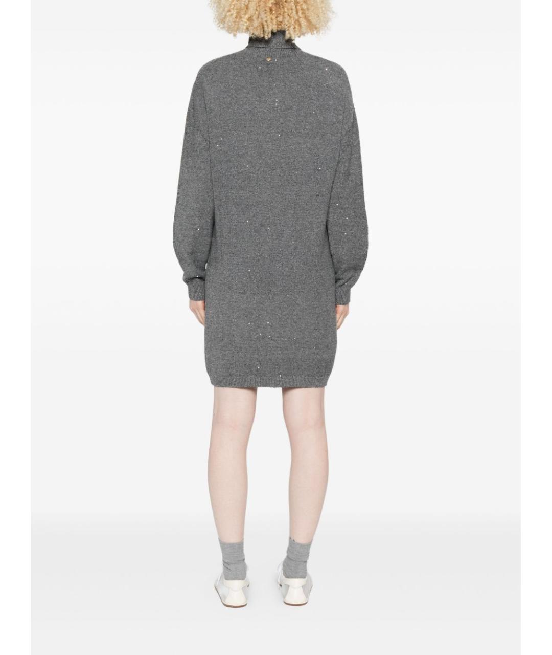 LIU JO Серое вискозное повседневное платье, фото 4