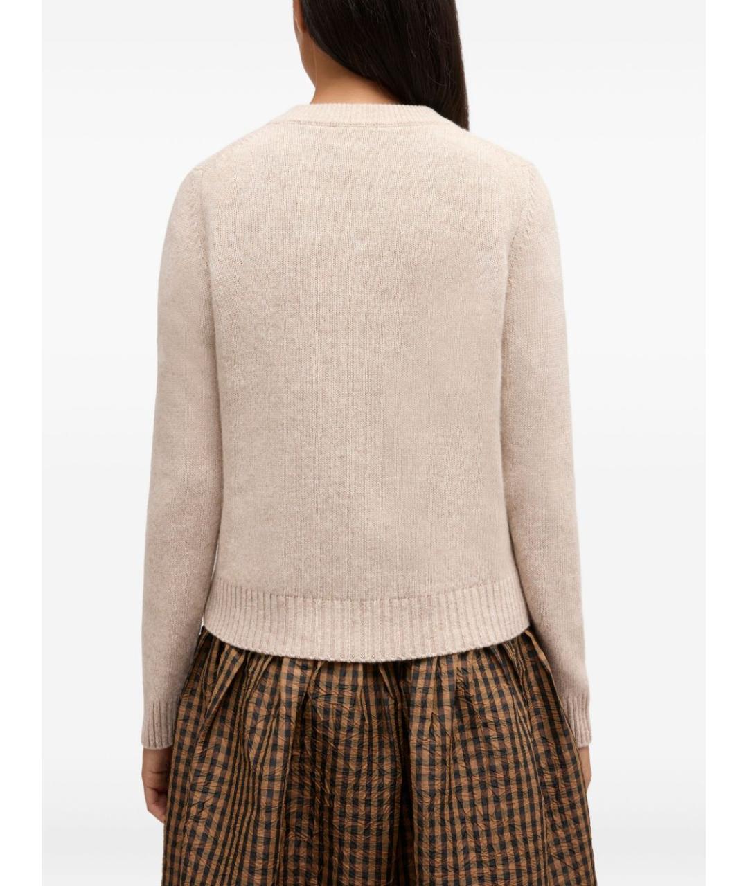 GANNI Бежевый шерстяной джемпер / свитер, фото 3