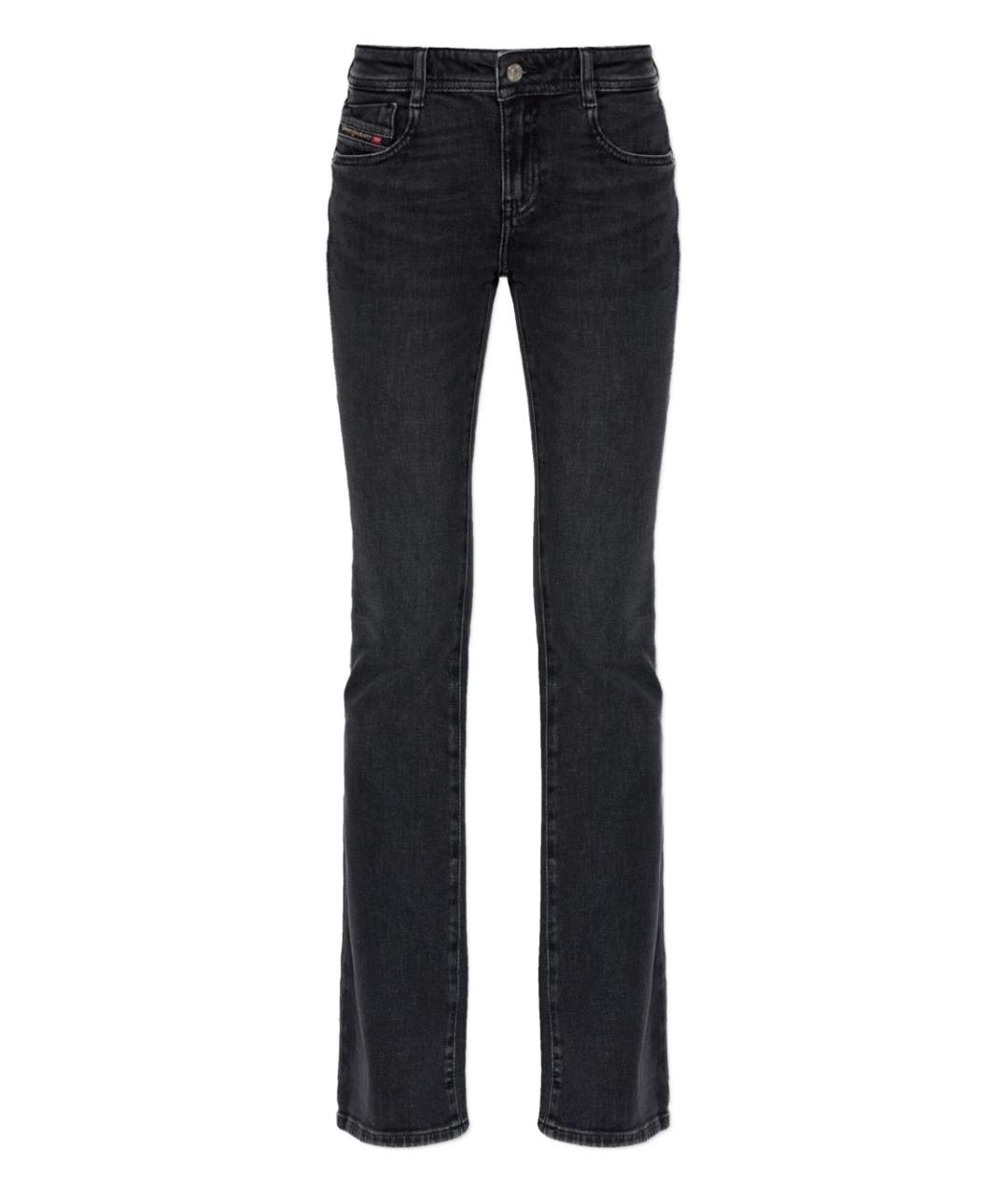 DIESEL Черные хлопковые прямые джинсы, фото 1