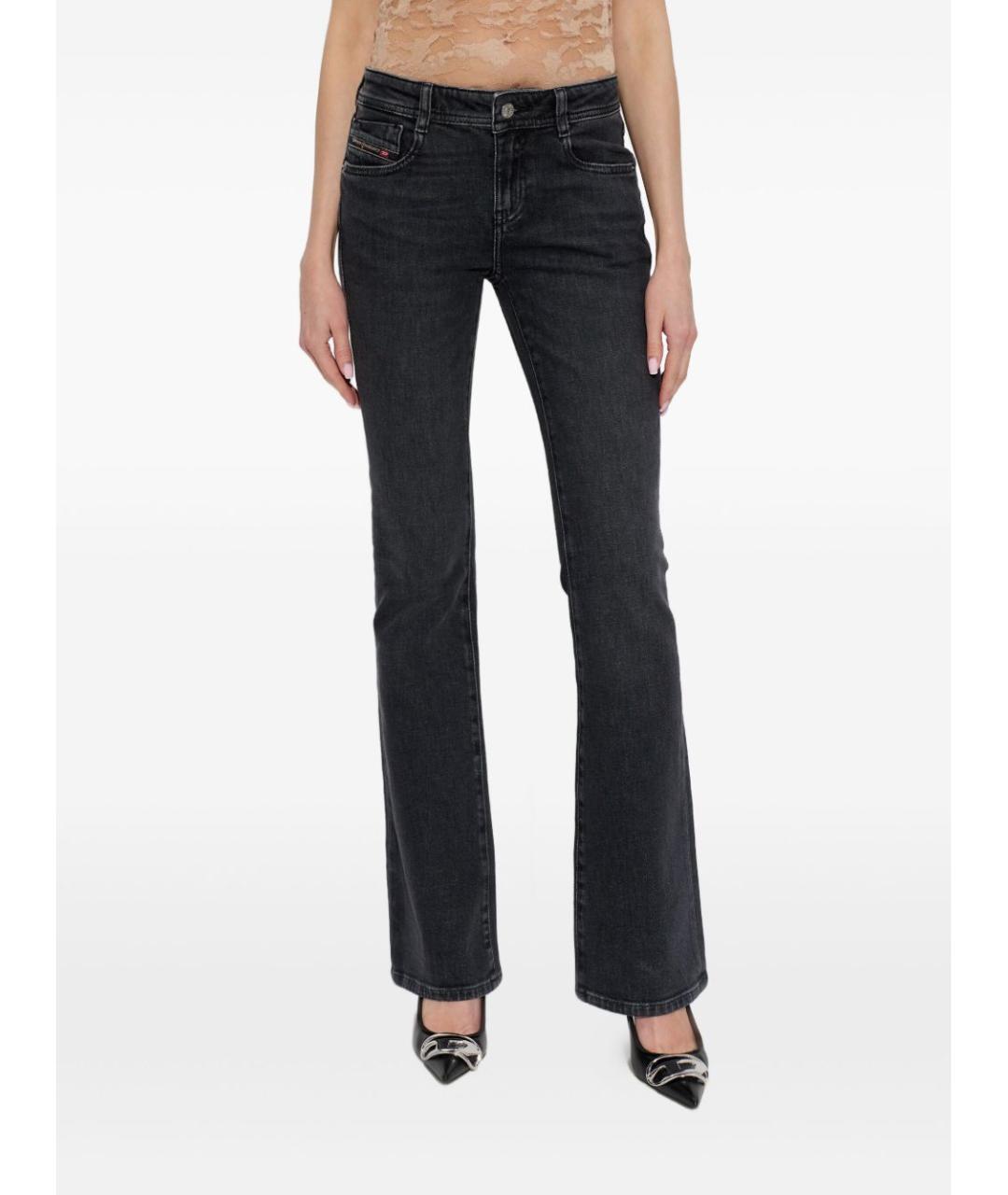 DIESEL Черные хлопковые прямые джинсы, фото 2