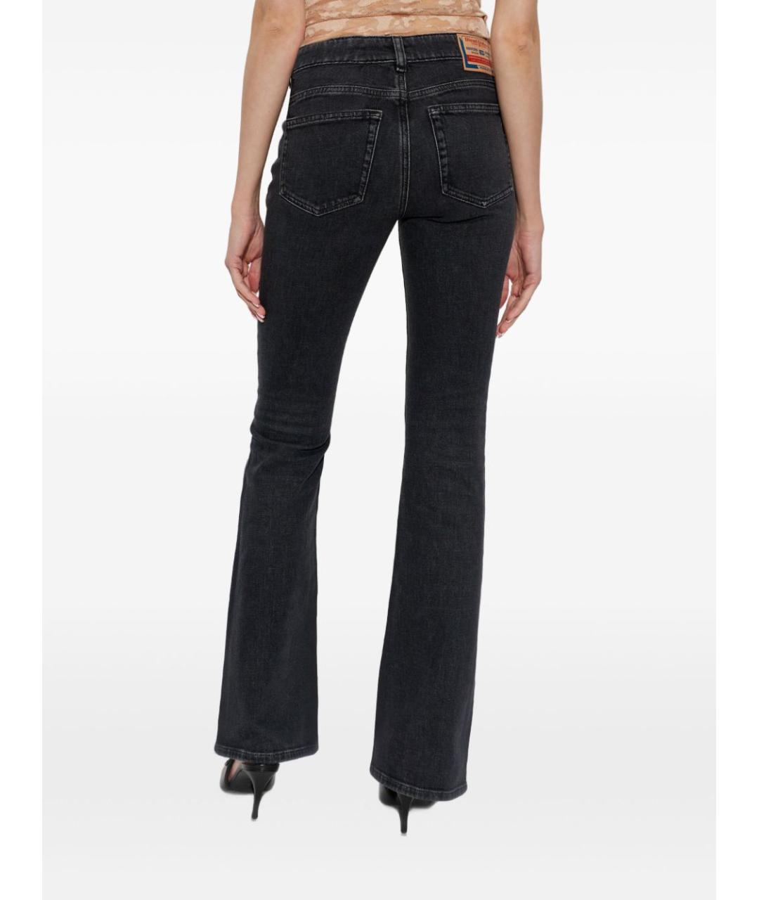 DIESEL Черные хлопковые прямые джинсы, фото 3