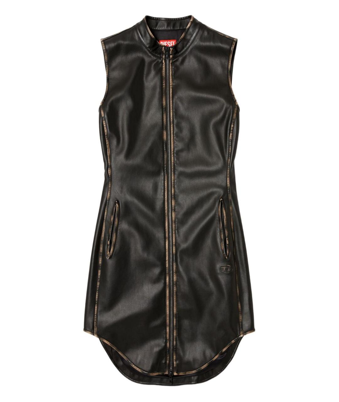 DIESEL Черное полиэстеровое коктейльное платье, фото 1