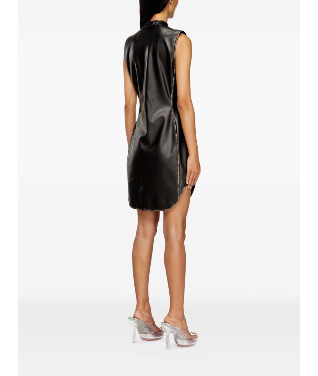 DIESEL Черное полиэстеровое коктейльное платье, фото 2