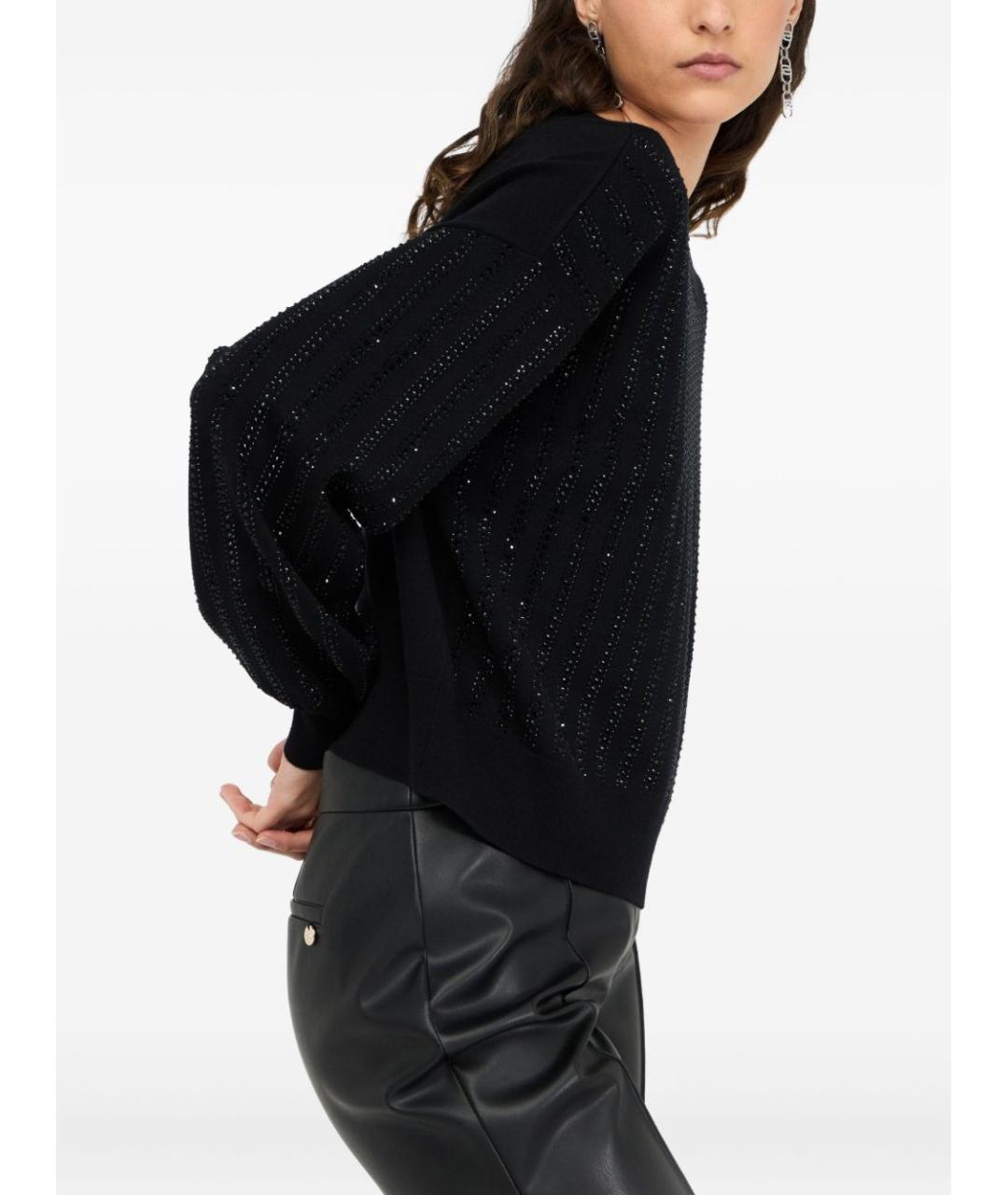 LIU JO Черный вискозный джемпер / свитер, фото 3