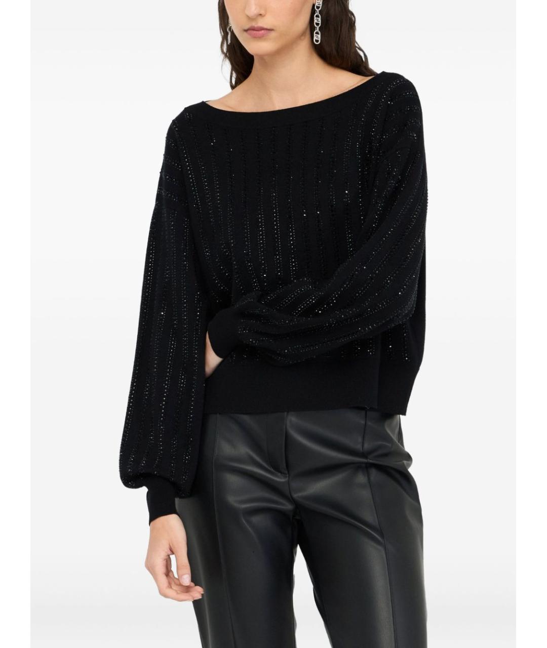LIU JO Черный вискозный джемпер / свитер, фото 5