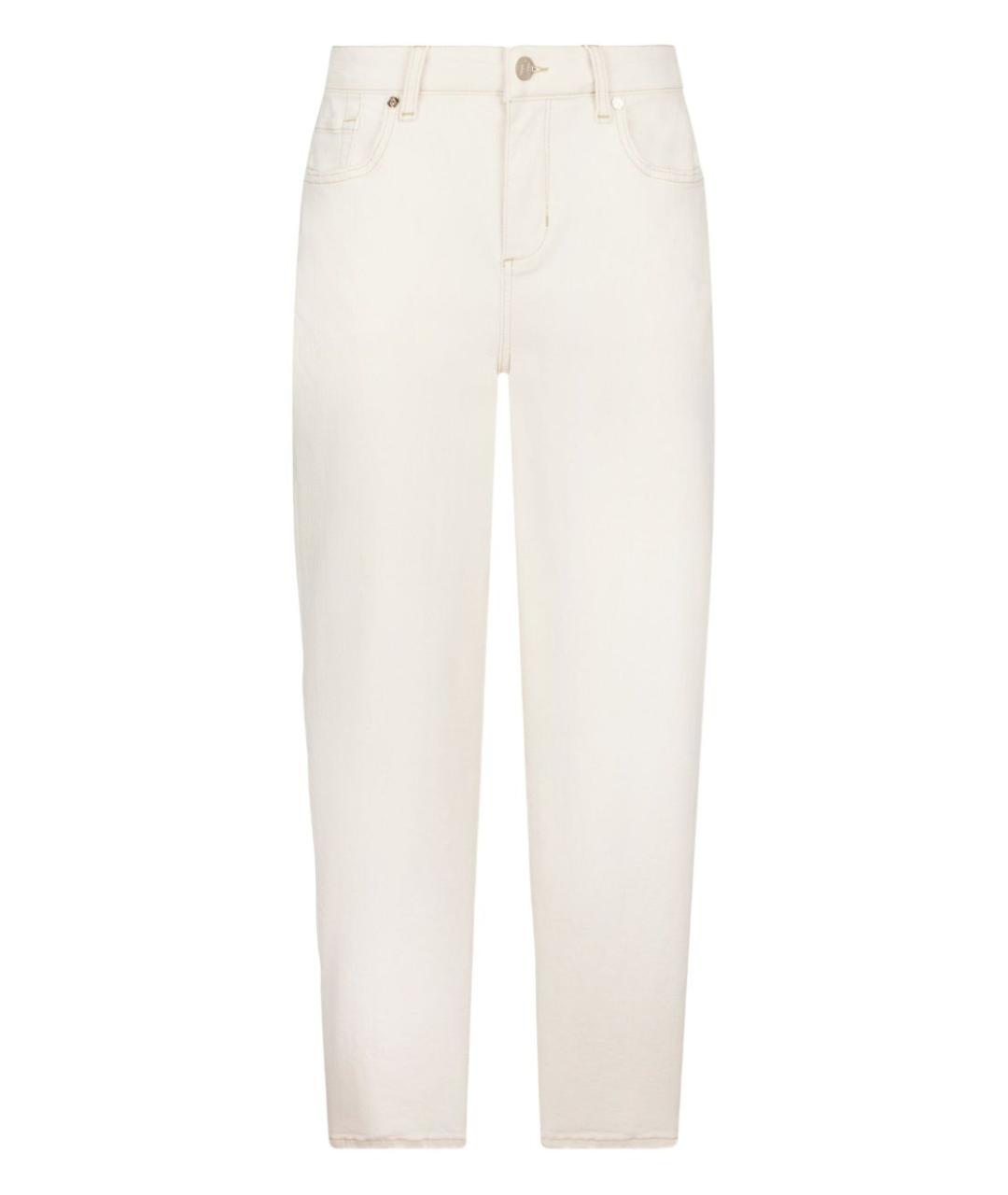 LIU JO Бежевые хлопковые прямые джинсы, фото 1