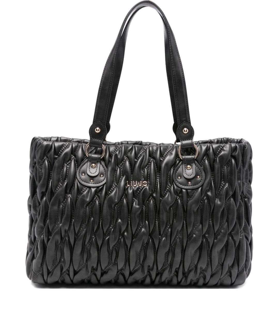 LIU JO Черная сумка тоут из искусственной кожи, фото 1