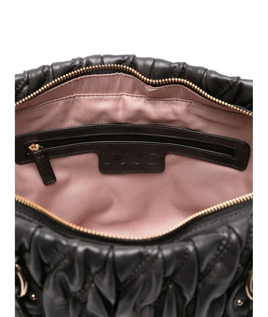 LIU JO Черная сумка тоут из искусственной кожи, фото 2