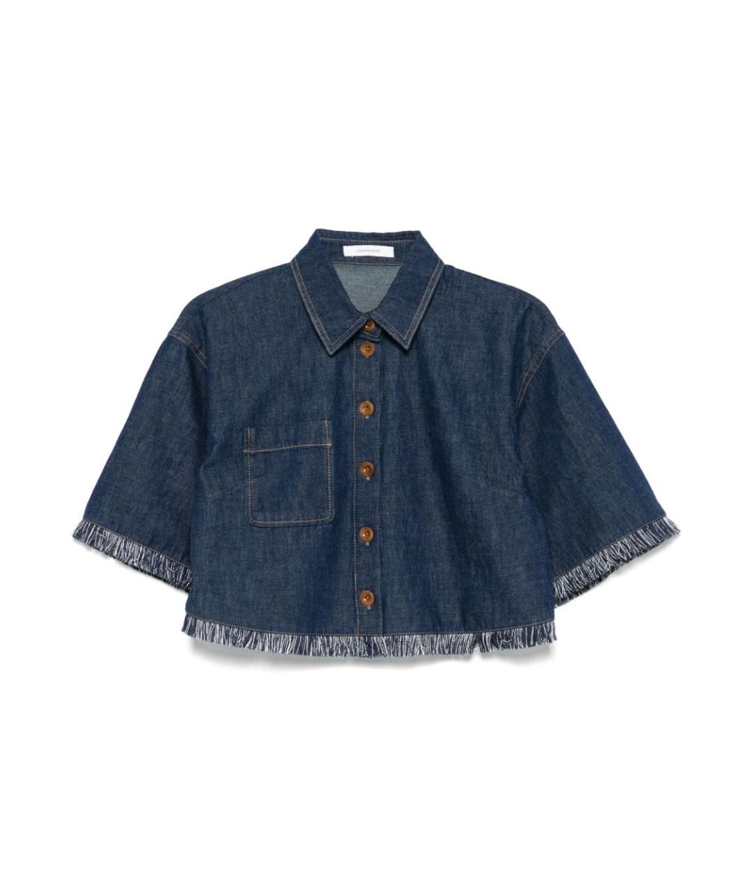 ZIMMERMANN Синяя хлопковая рубашка, фото 1