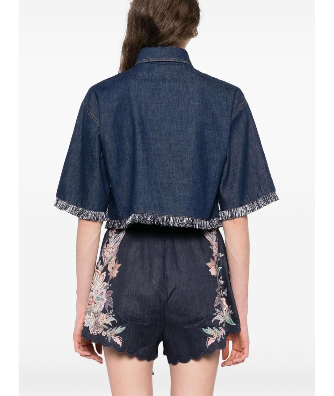 ZIMMERMANN Синяя хлопковая рубашка, фото 3