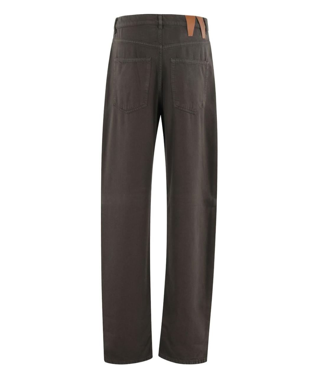 DARKPARK Коричневые хлопковые прямые джинсы, фото 2
