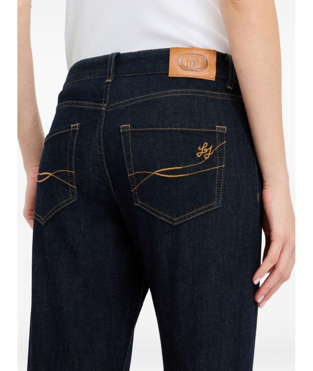 LIU JO Синие хлопковые прямые джинсы, фото 3