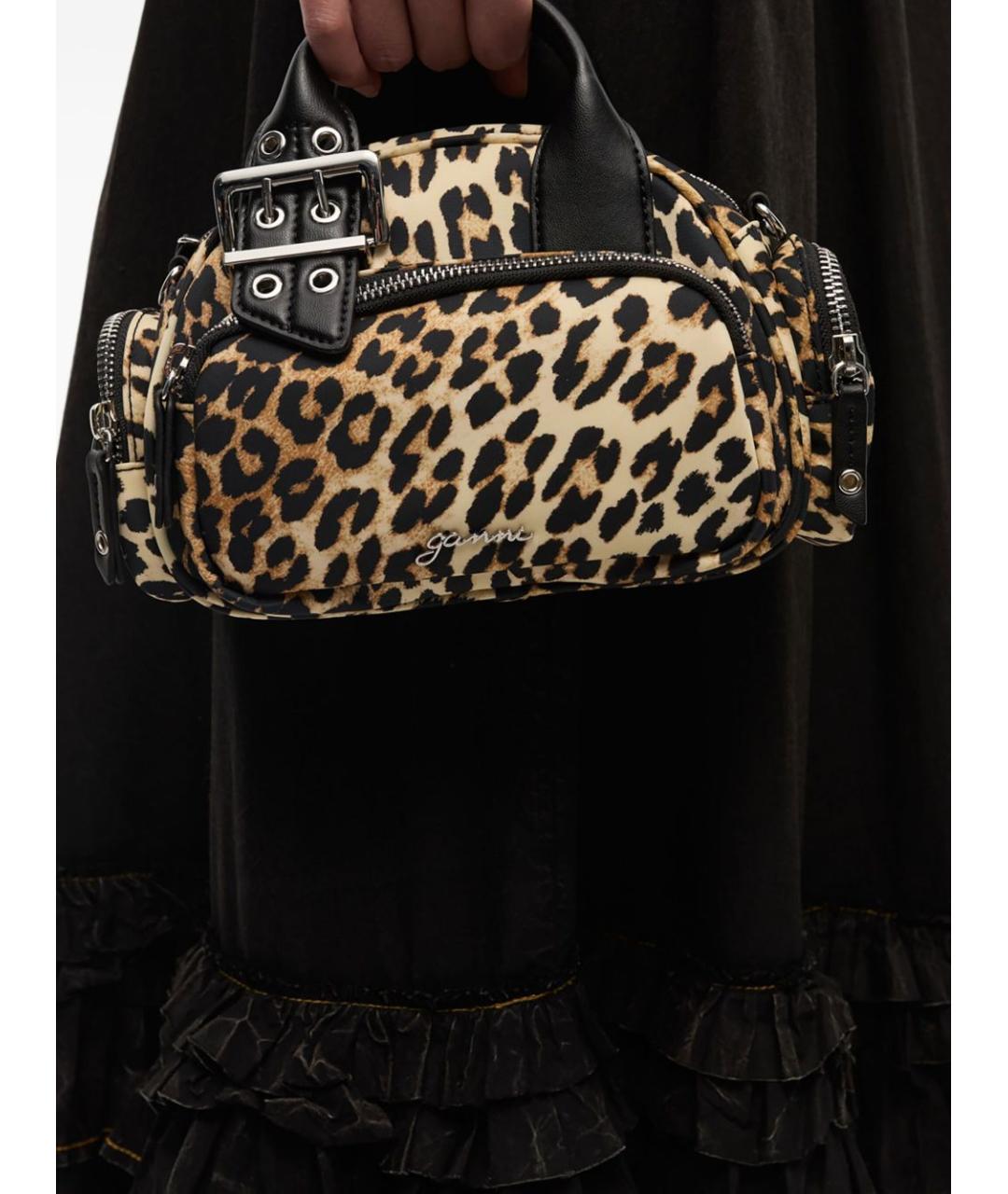 GANNI Мульти кожаная сумка с короткими ручками, фото 4