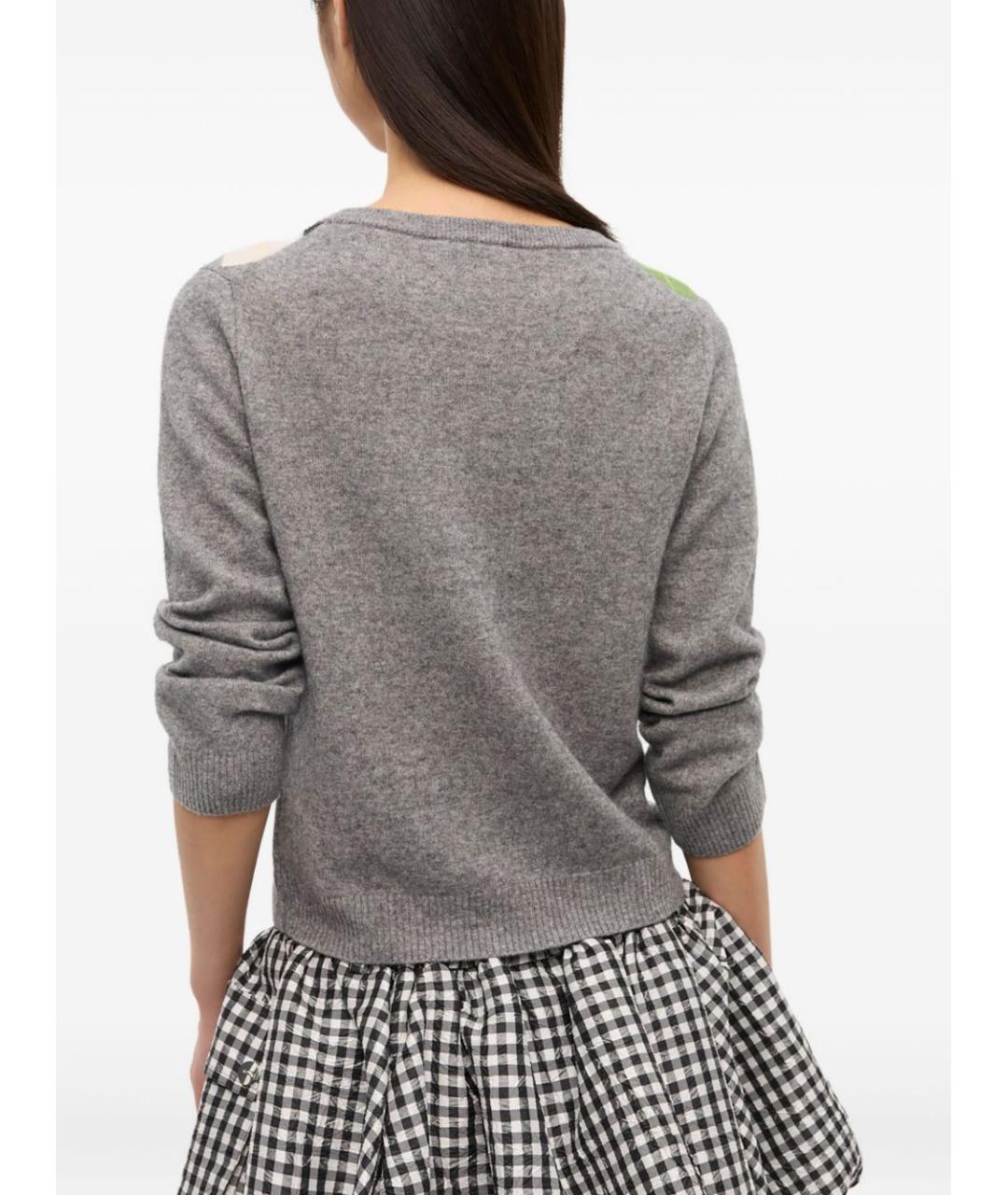 GANNI Серый шерстяной джемпер / свитер, фото 3
