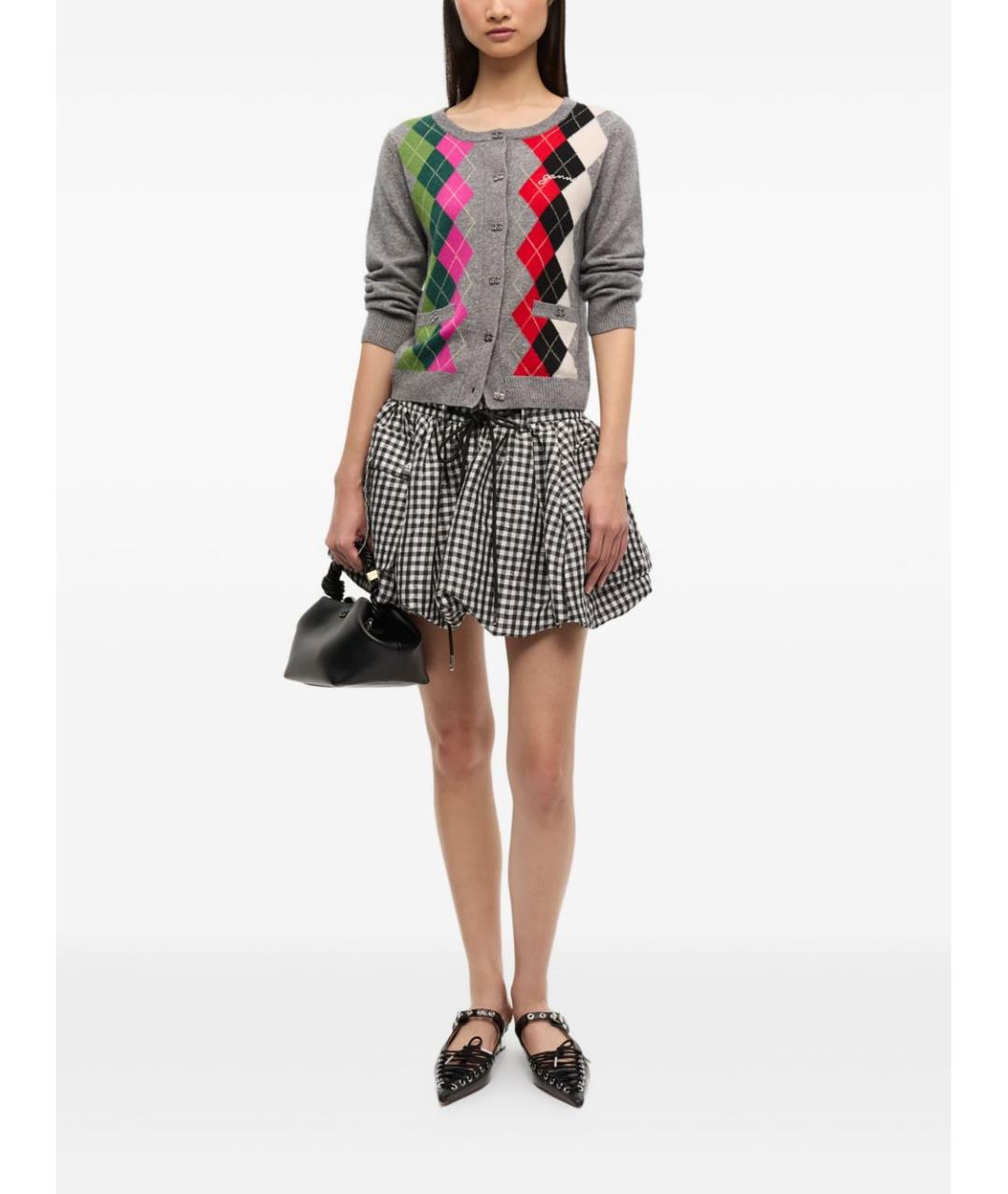 GANNI Серый шерстяной джемпер / свитер, фото 5