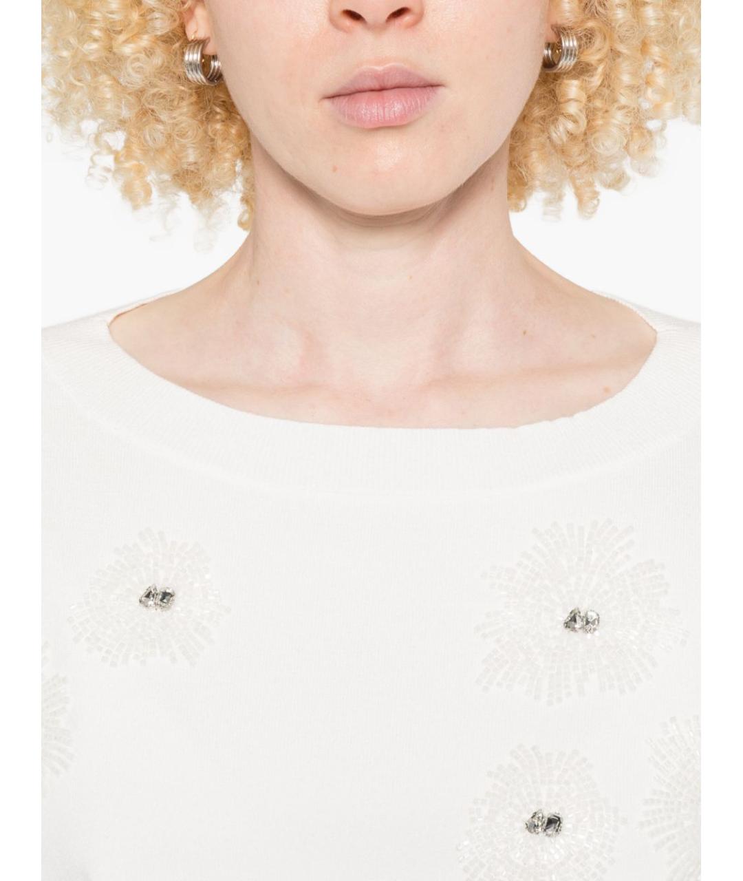 LIU JO Белый вискозный джемпер / свитер, фото 2