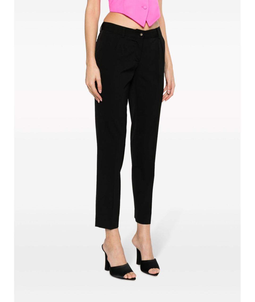 DOLCE&GABBANA Черные шерстяные брюки узкие, фото 3