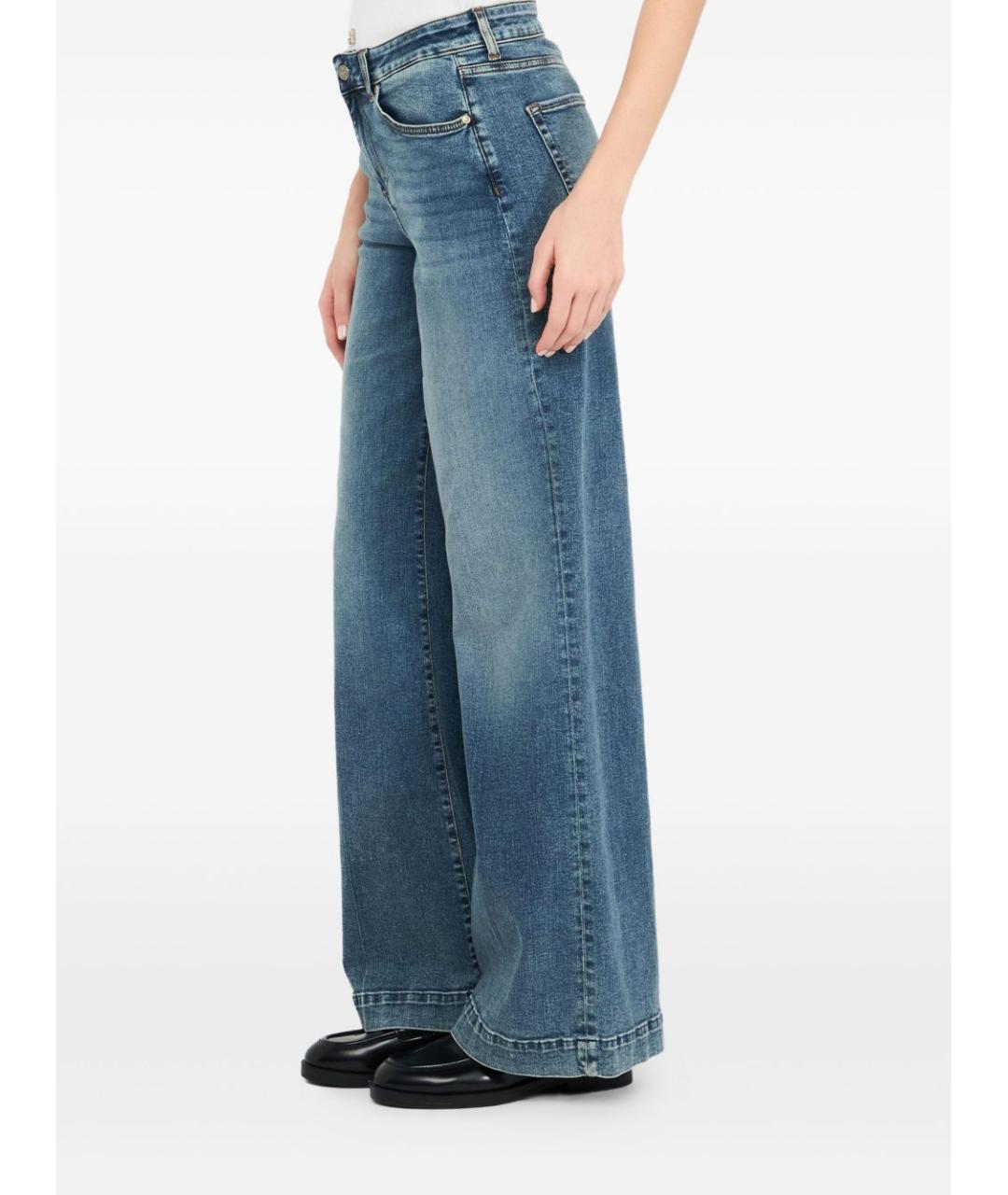 LIU JO Синие хлопковые прямые джинсы, фото 3
