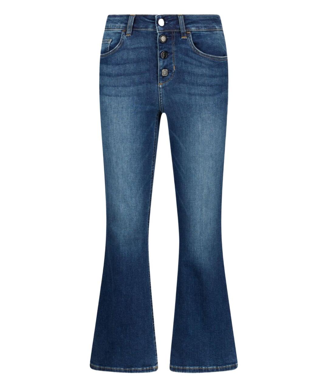 LIU JO Синие хлопковые прямые джинсы, фото 1