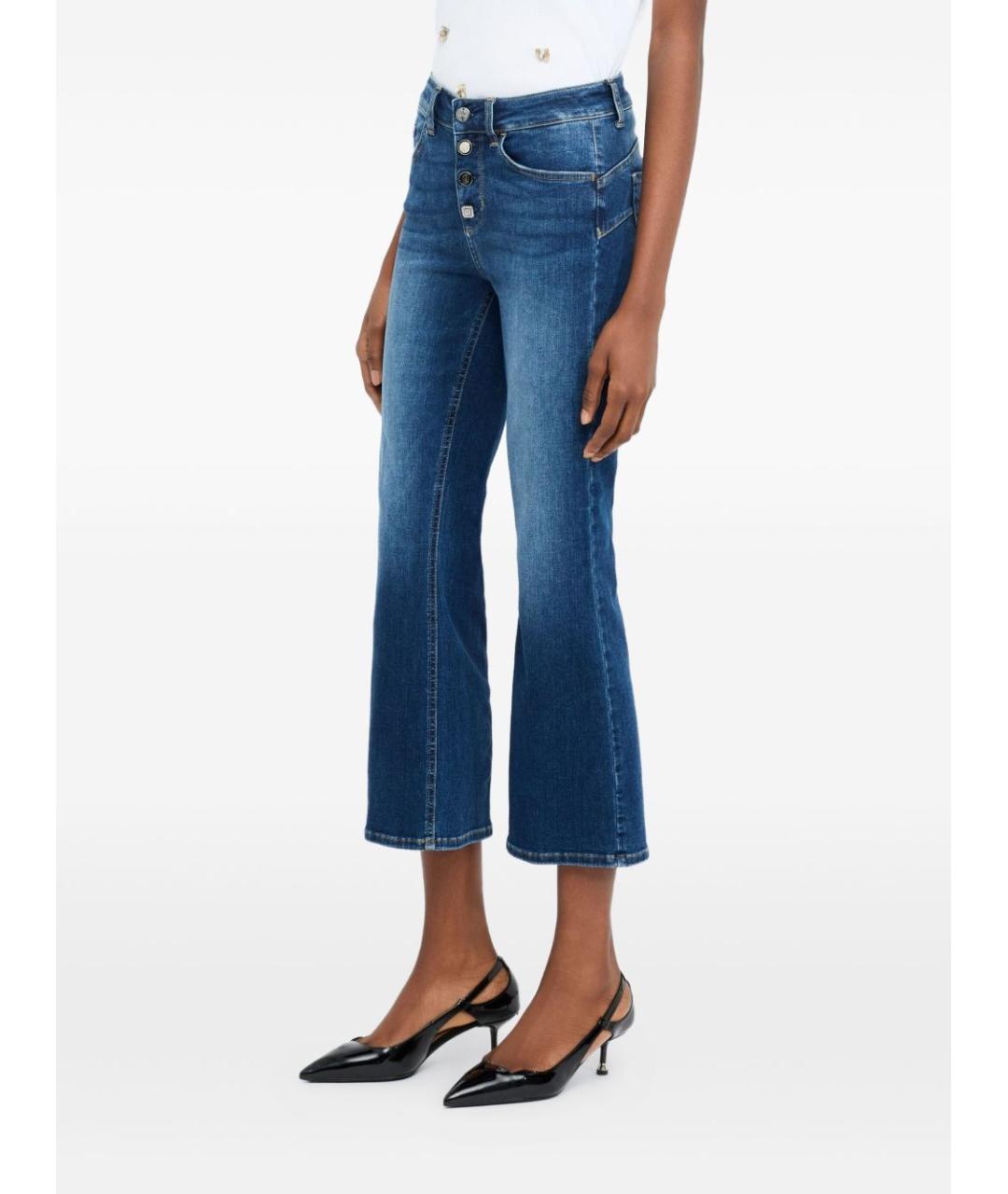 LIU JO Синие хлопковые прямые джинсы, фото 7