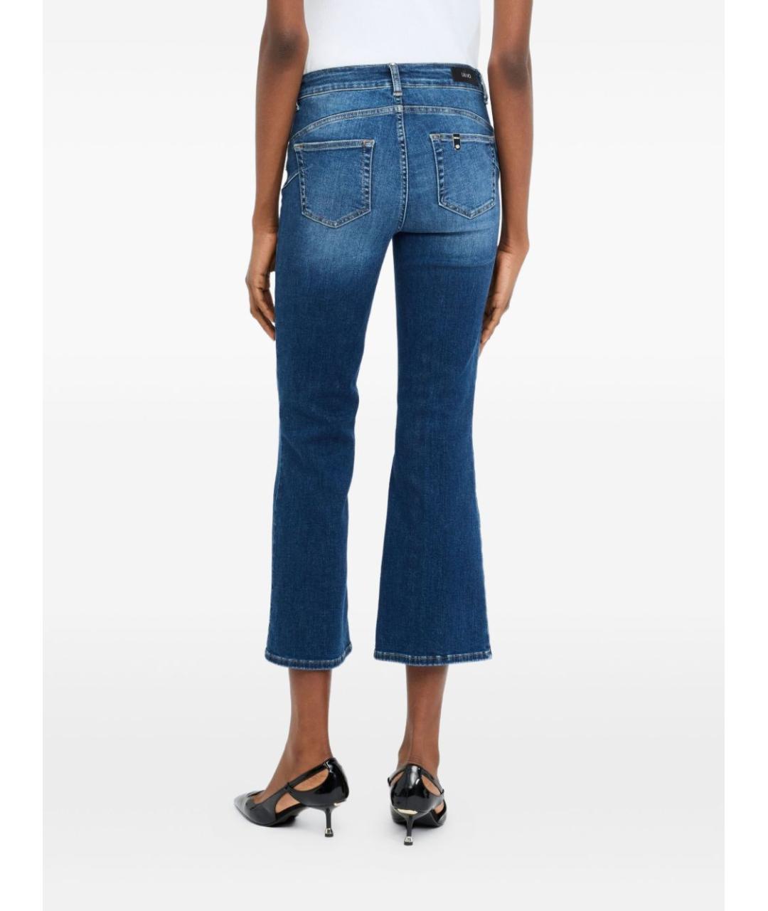 LIU JO Синие хлопковые прямые джинсы, фото 6