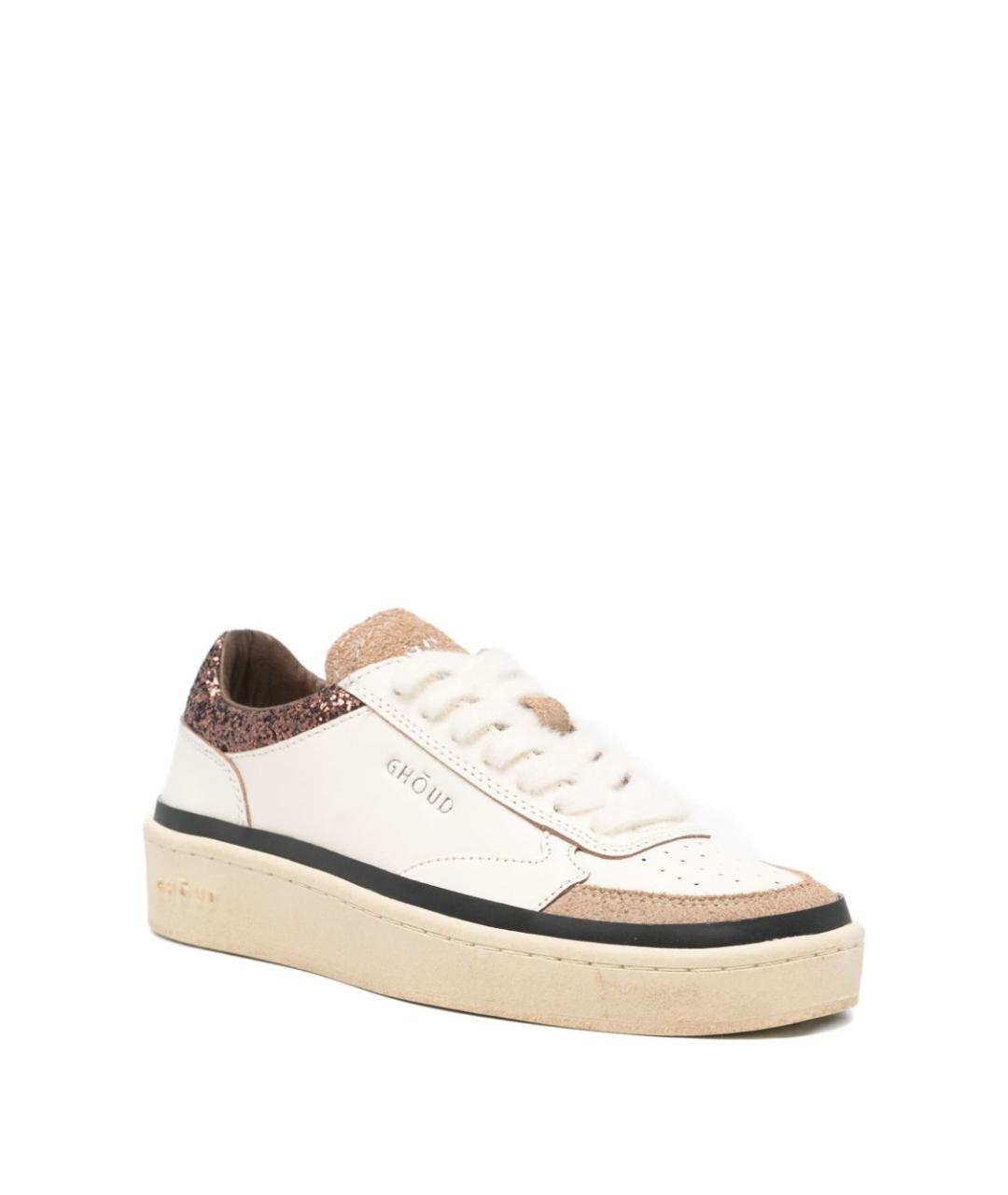 GHOUD Бежевые кожаные кеды, фото 3