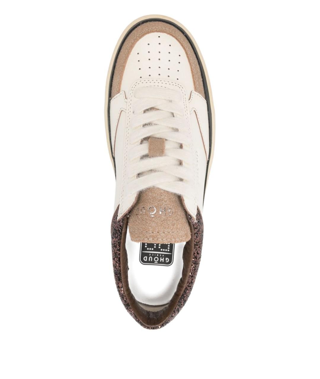 GHOUD Бежевые кожаные кеды, фото 4