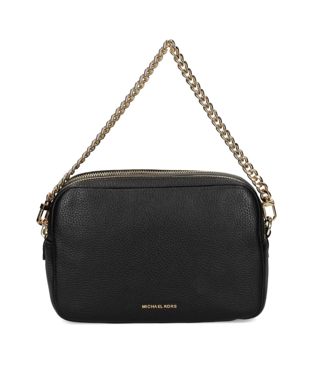 MICHAEL KORS Черная кожаная сумка с короткими ручками, фото 1