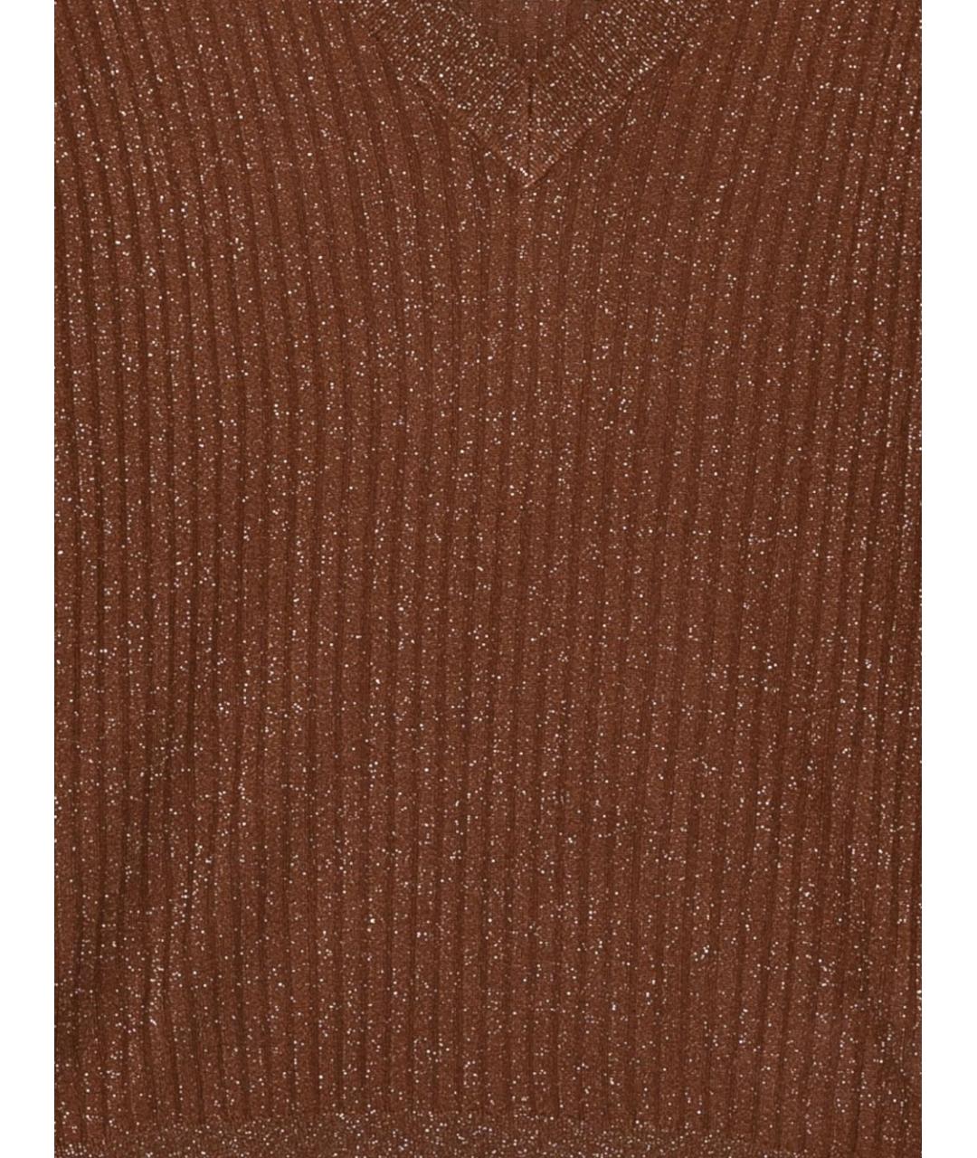 LIU JO Коричневый вискозный джемпер / свитер, фото 2