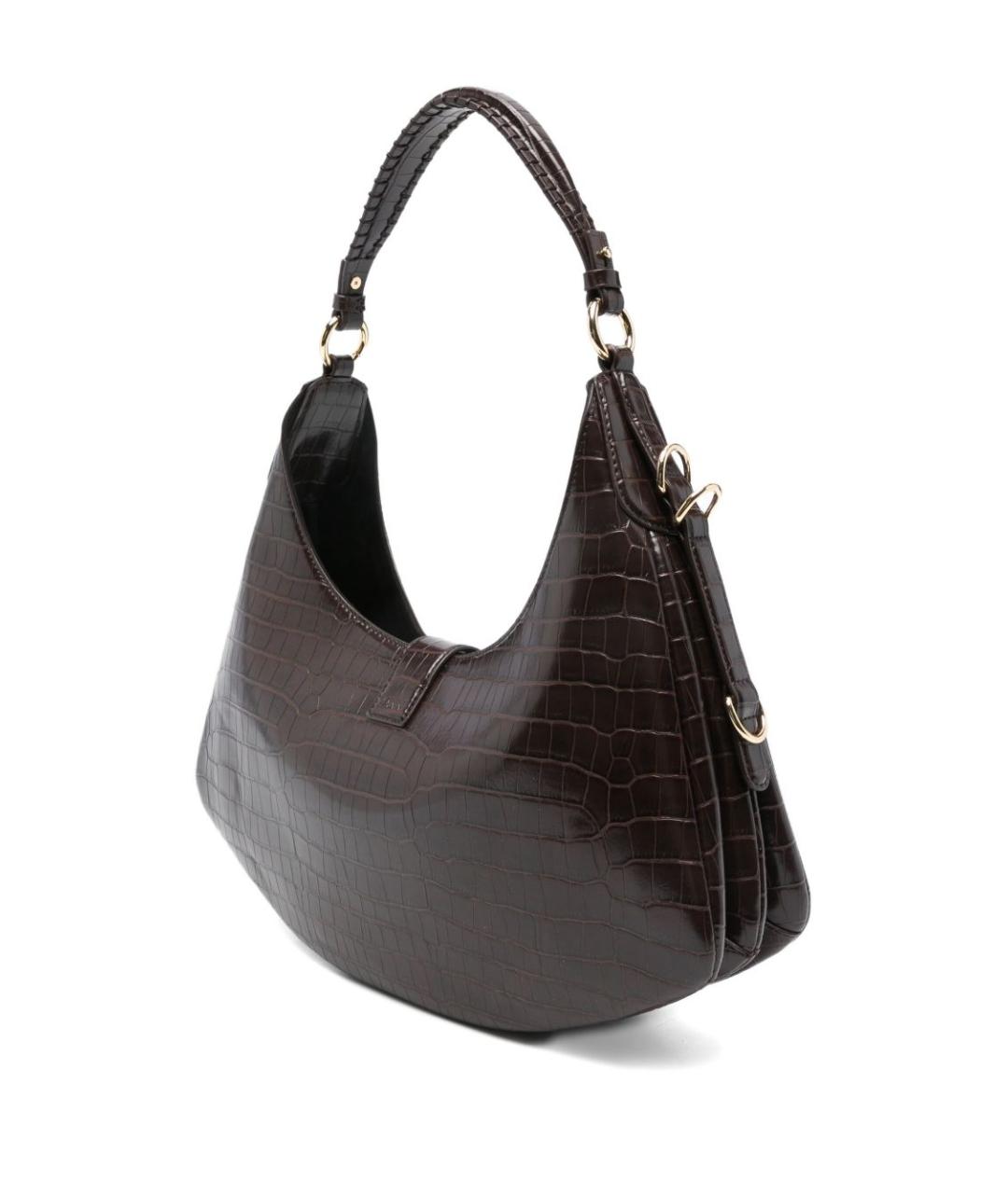 GANNI Коричневая кожаная сумка через плечо, фото 2