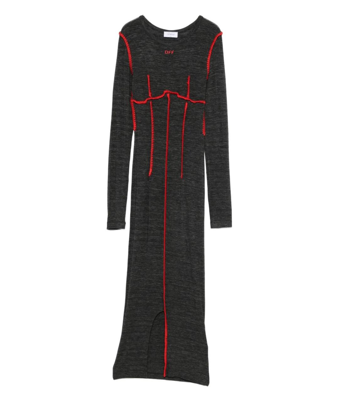 OFF-WHITE Мульти вискозное повседневное платье, фото 1