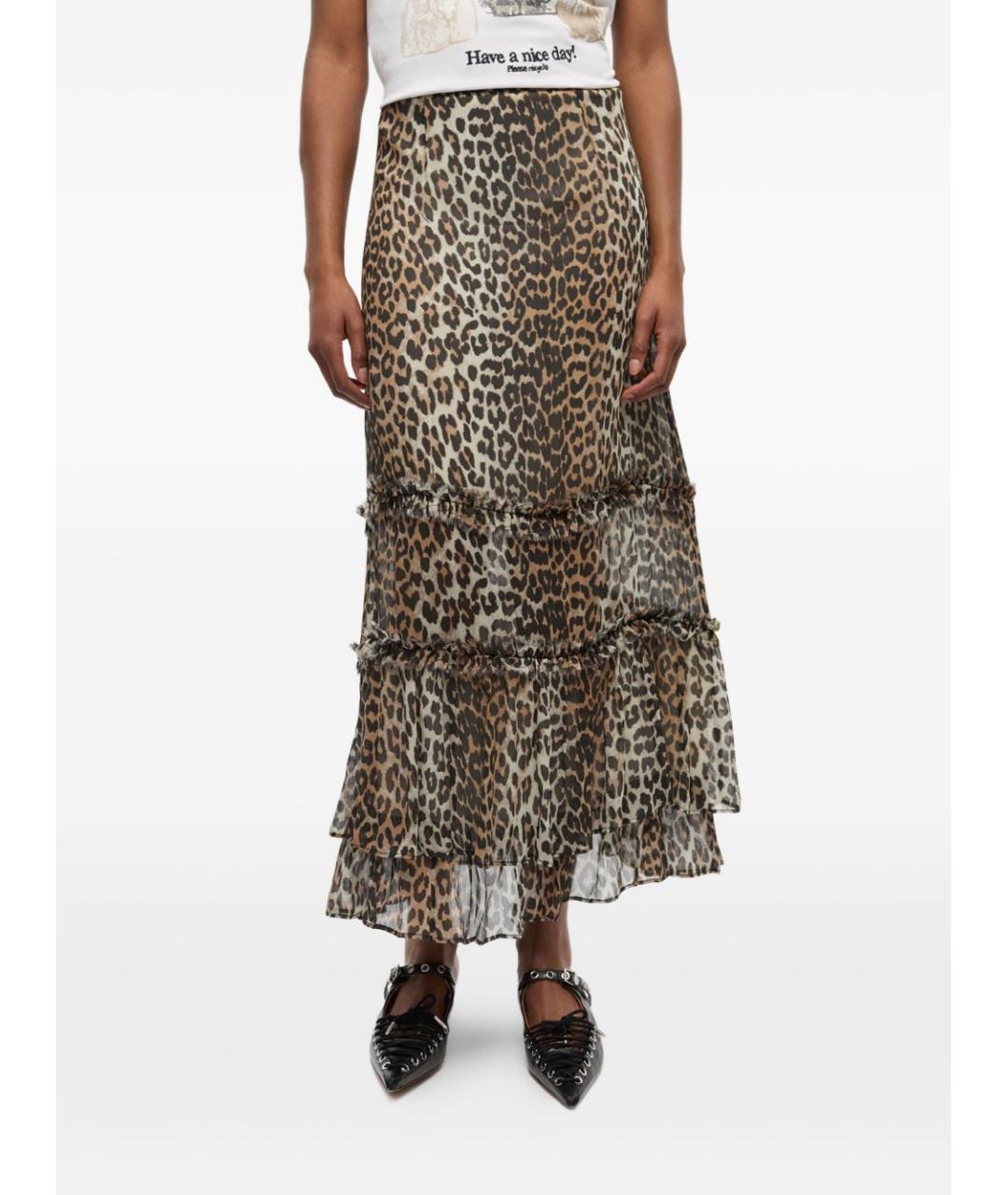 GANNI Мульти вискозная юбка макси, фото 2