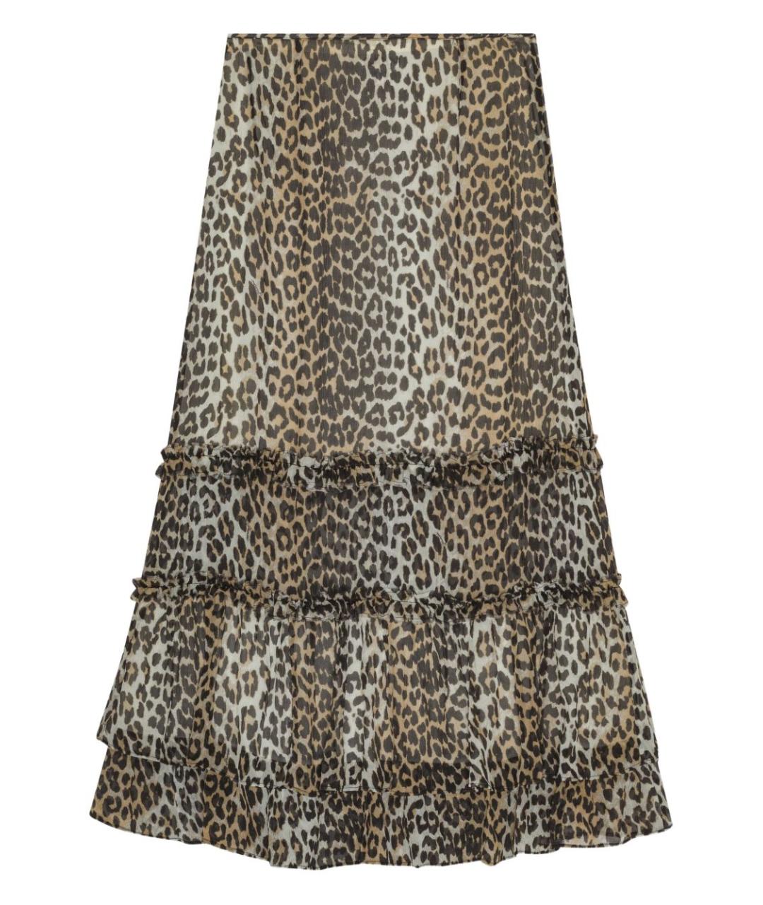 GANNI Мульти вискозная юбка макси, фото 1