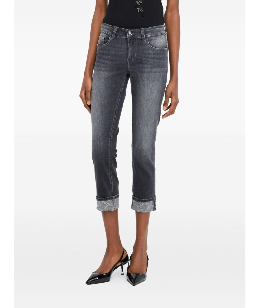 LIU JO Серые хлопковые джинсы слим, фото 5