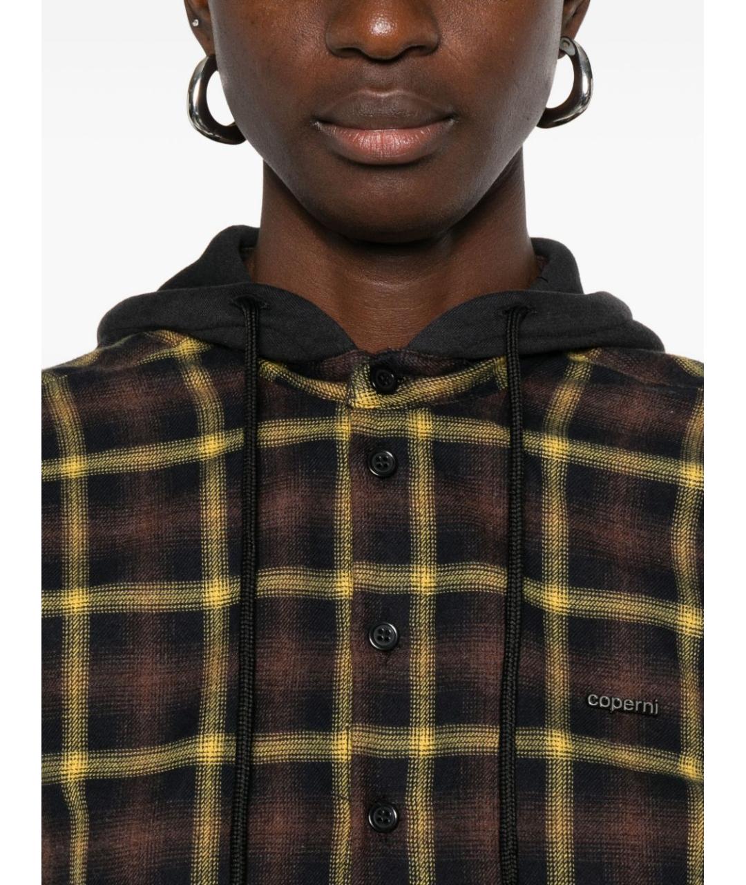COPERNI Коричневая хлопковая рубашка, фото 3