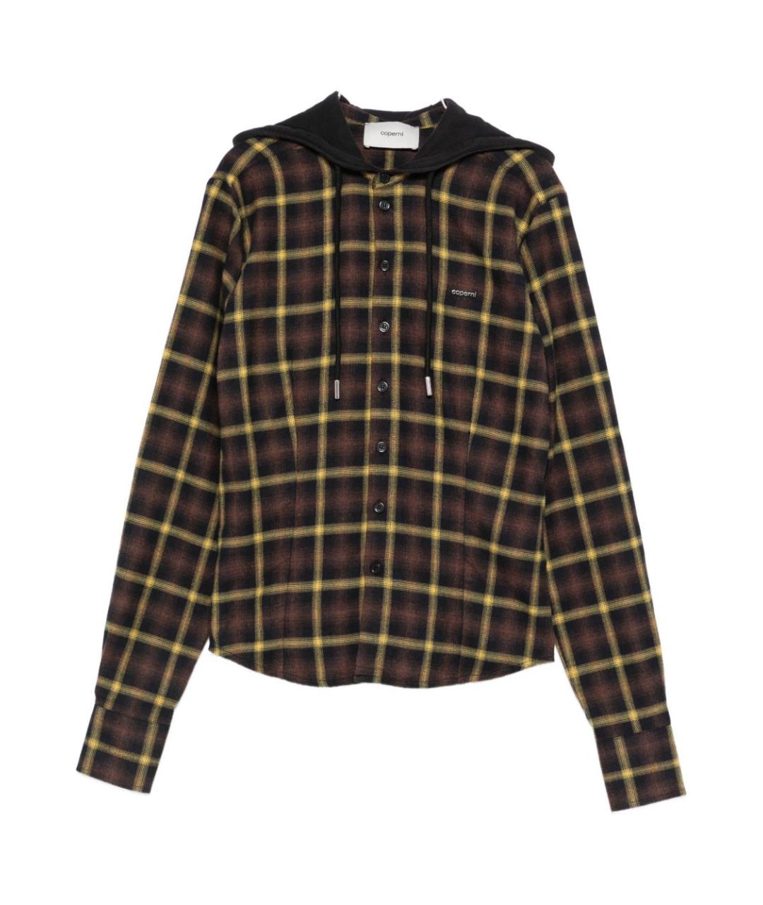 COPERNI Коричневая хлопковая рубашка, фото 1