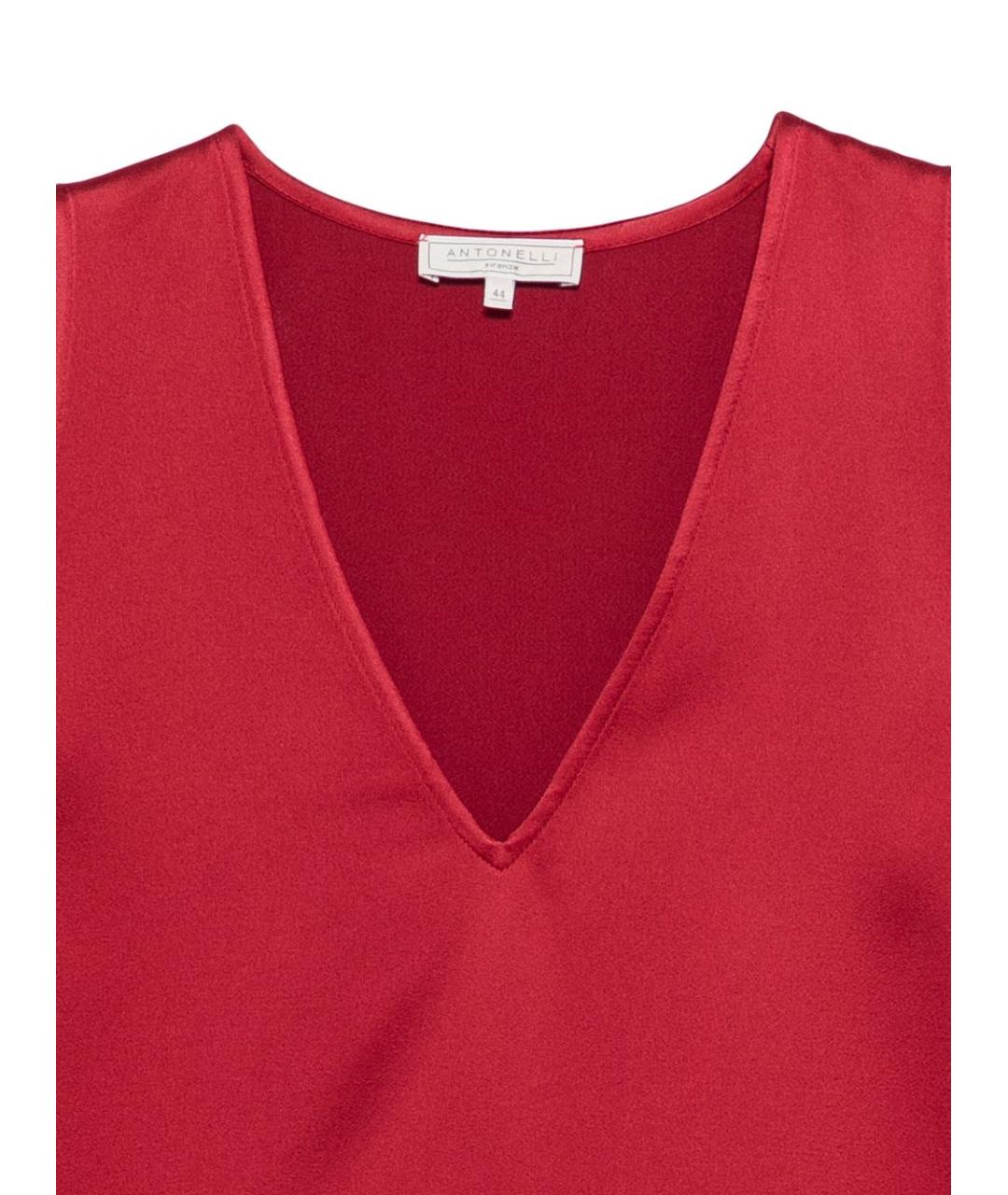 ANTONELLI FIRENZE Красная ацетатная блузы, фото 2