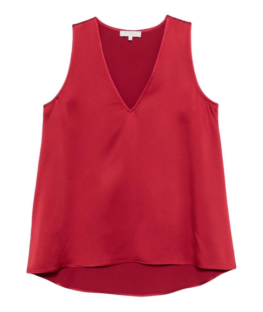 ANTONELLI FIRENZE Красная ацетатная блузы, фото 1