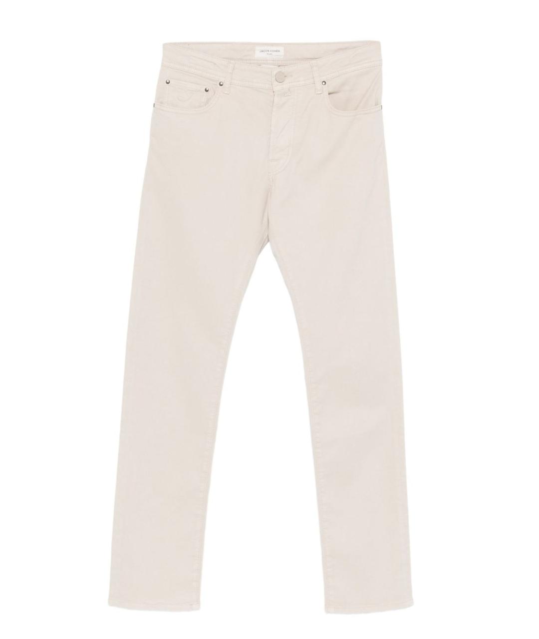 JACOB COHEN Бежевые хлопковые повседневные брюки, фото 1