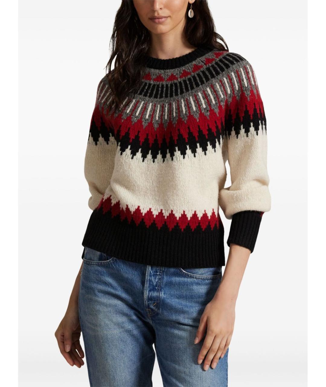 POLO RALPH LAUREN Бежевый шерстяной джемпер / свитер, фото 1