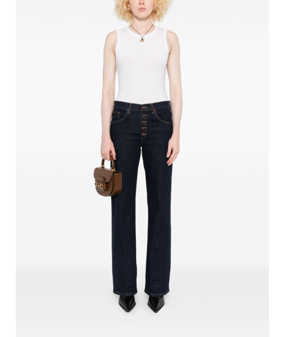 DONDUP Синие хлопковые прямые джинсы, фото 5