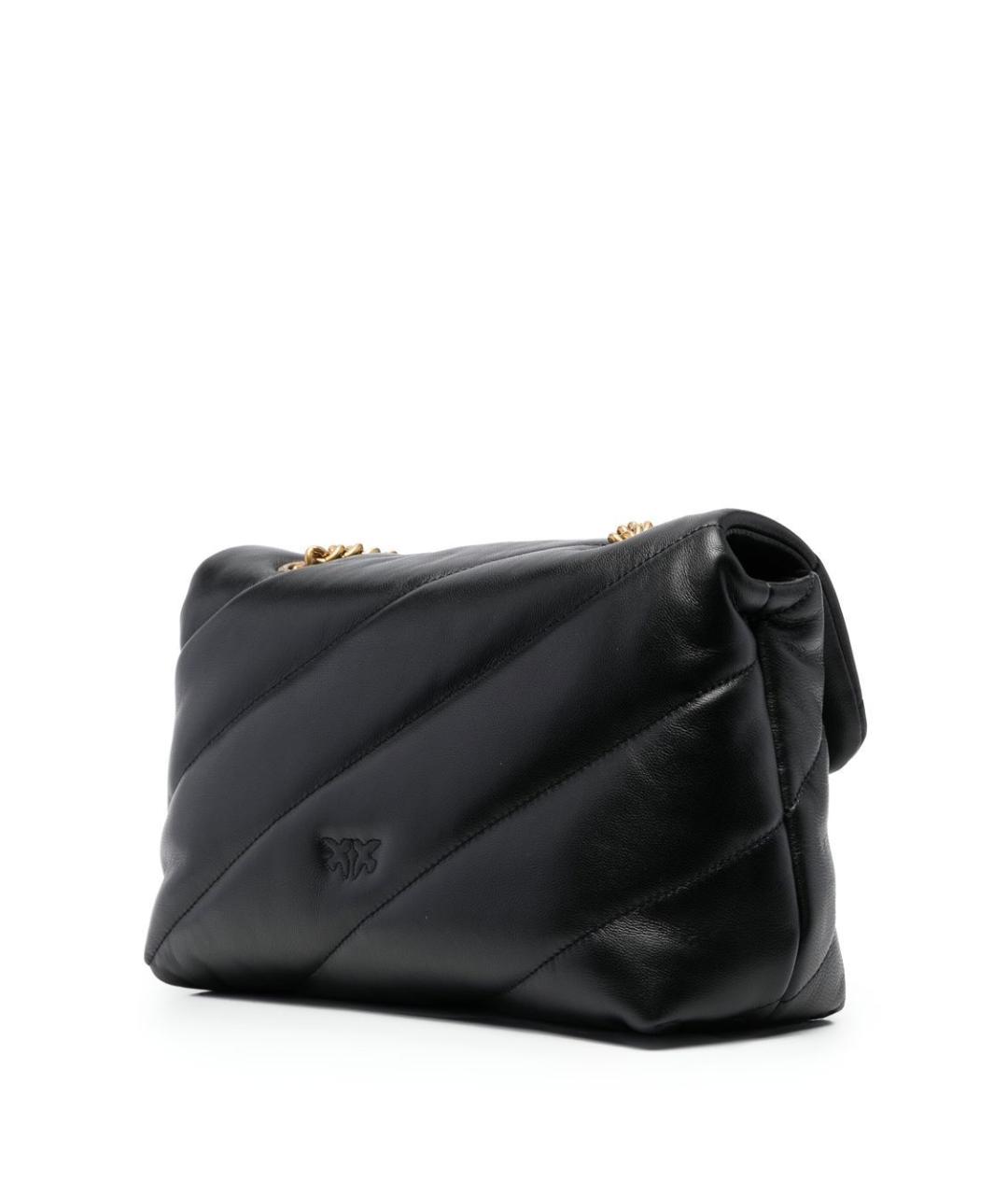 PINKO Черная кожаная сумка через плечо, фото 4