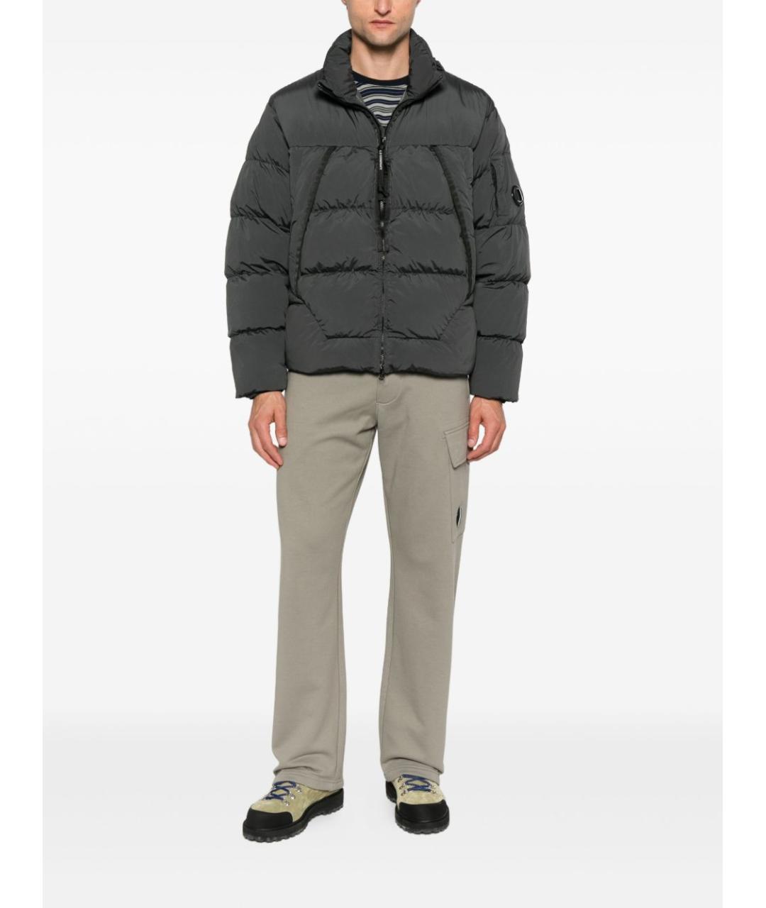 CP COMPANY Серый полиэстеровый пуховик, фото 4